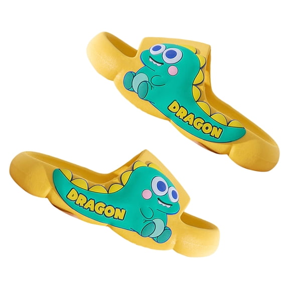 adviicd Kids House Slippers Unisex Children Sandals Thick Sole Comfort Footed Casual Slide Open Toe Flat Sandals for Beach,Pool,Bathroom (Yellow,11)