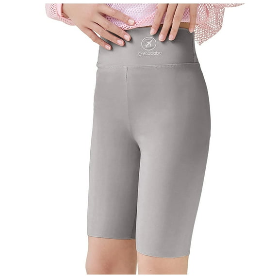 adviicd Kids Shorts Girls Girls Bike Shorts Dance Breathable and Safety Biker Shorts (Light Gray,3-4 Years)