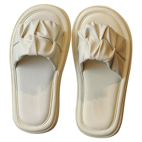 adviicd Kids Slippers Boys Unisex-Child Beach Slides Comfort Slide Sandals Slip Resistant Slippers for Indoor Outdoor Water Shoes (Beige,3.5)