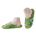thumbnail image 1 of adviicd Kids Slippers Summer Kids Cloud Slides Girls & Boys Flip Flops Slip On Beach Sandals Youth Pool Shower Shoes Summer Slippers (Green,6), 1 of 7