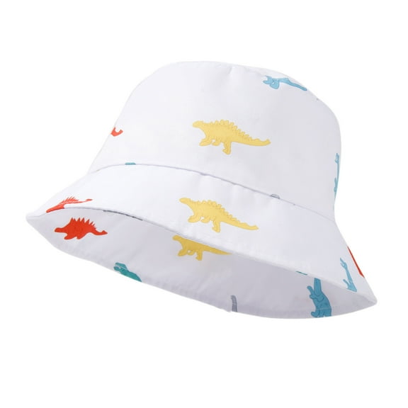 adviicd Kids Sun Hat Bucket Hats UV Protection Summer Hat for Kids Wide Brim Fishing Hat (White,M)