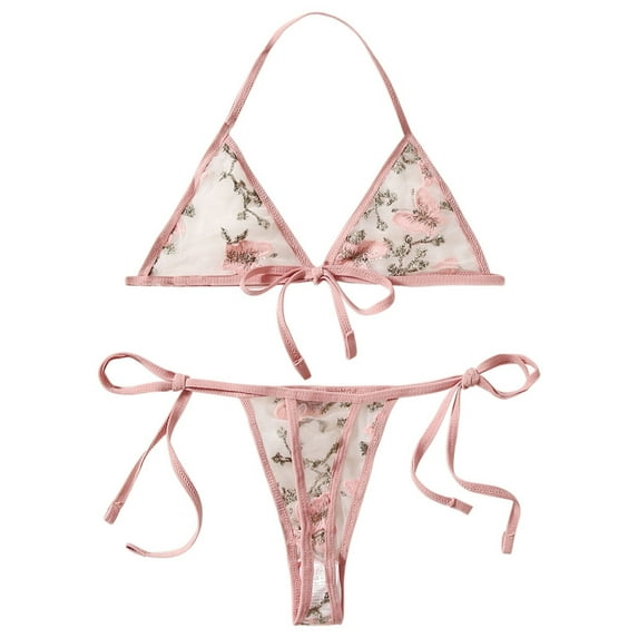adviicd Lace Bras for Women Women's Beauty Back Full Figure Wirefree Bra Pink Small