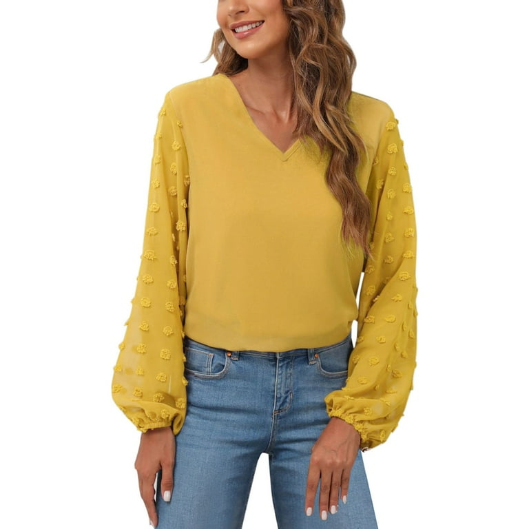 Yellow cheap flowy top