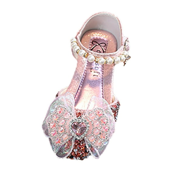 adviicd Little Girls Shoes White Sneakers Toddler Girl Children Shoes Fashion Diamond Flat Bottom Princess Shoes Fashion Bow Princess Shoes Soft Bottom Sequin Performance Shoes Red 3