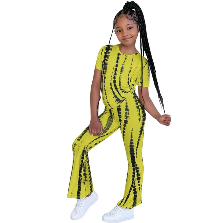 adviicd Little Girls Summer Outfits Cute Printing Holiday Girl