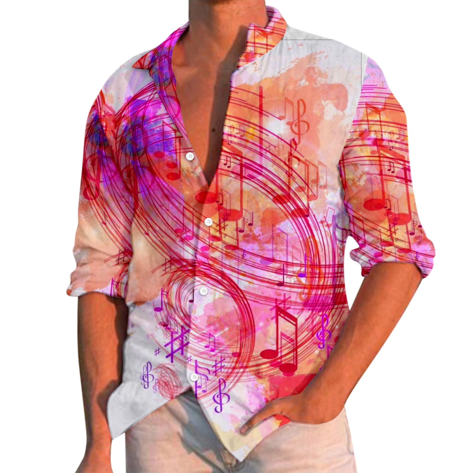 adviicd Long Sleeve Tee Shirts For Men Men's Bahama II UPF 31 Long Sleeve  PFG Fishing Shirt Pink L