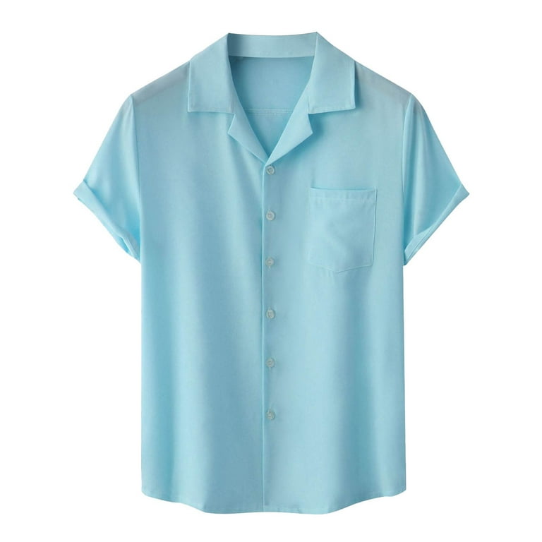 adviicd Long Sleeve Tee Shirts For Men Mens Short Sleeve Lightweight  Breathable Outdoor Fishing Shirt Light Blue 3XL
