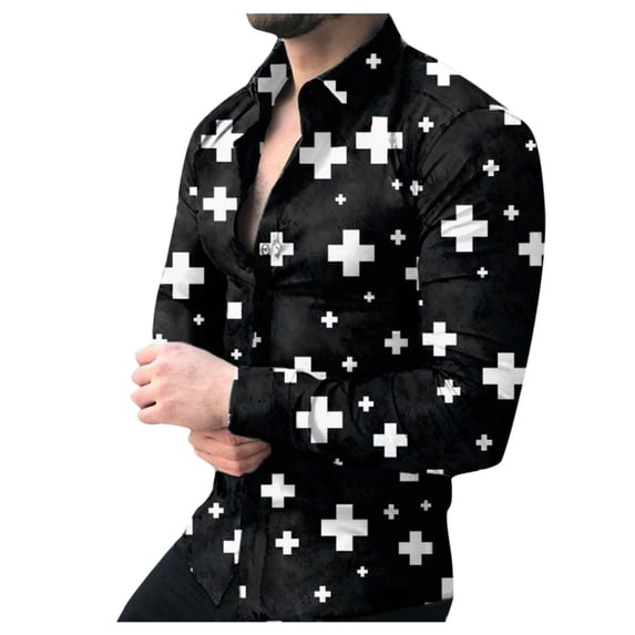 adviicd Long Sleeve Tee Shirts For Men Men's Banded Collar Dress Shirt Long Sleeve Mandarin Collar Button Down Shirts Solid Stretch Formal Shirt with Pocket Silver L