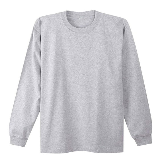 adviicd Men Long Sleeve Shirts Long Sleeve T-Shirt for Men (Grey,S)