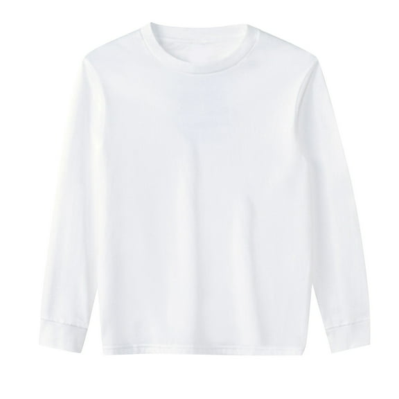 adviicd Men Long Sleeve Shirts Long Sleeve T-Shirt for Men (White,M)