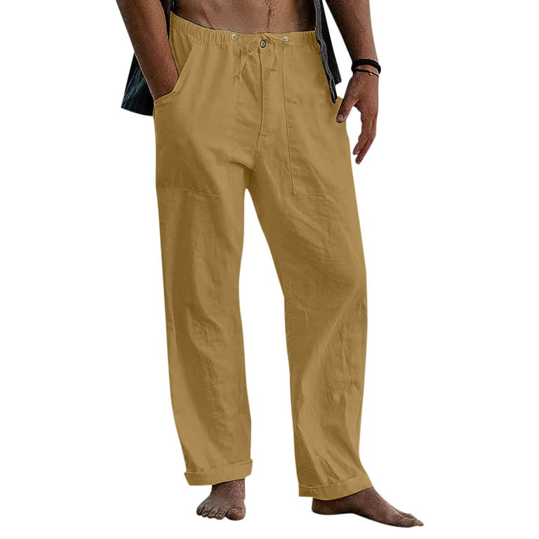 adviicd Men Pants Cargo Mens Black Cargo Pants Men's Linen and