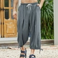 thumbnail image 1 of adviicd Men Pants Casual Stretch Mens Cargo Pants Men's Straight Fit Grey M, 1 of 5