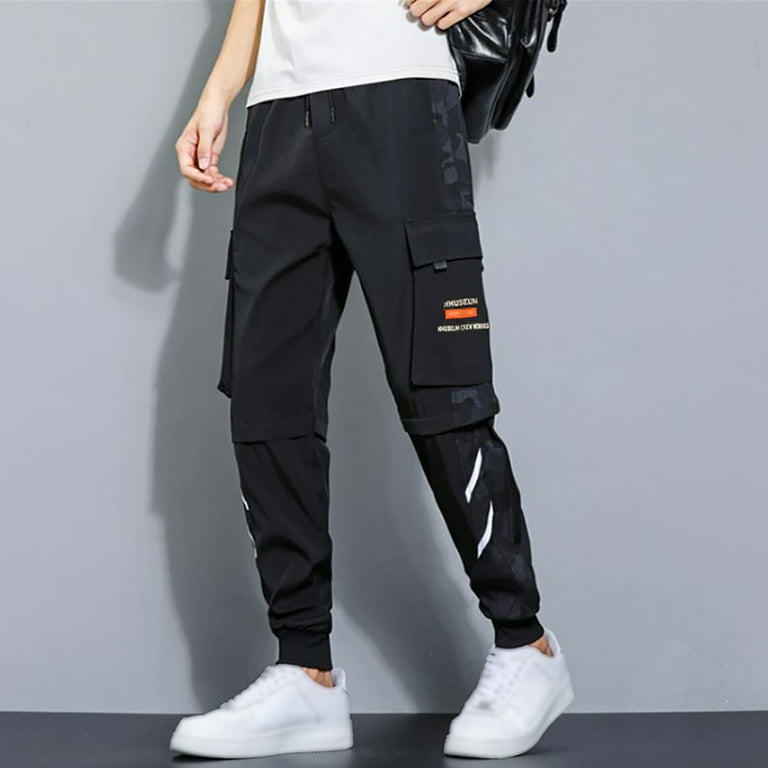 adviicd Mens Black Dress Pants Casual Cargo Joggers Pants with Pockets for  Men