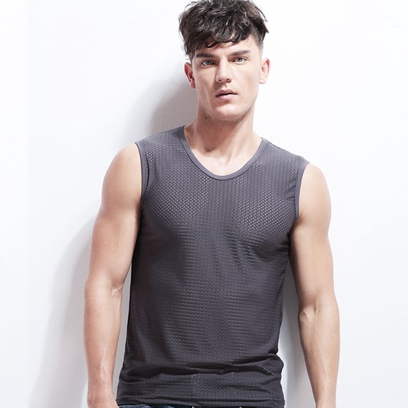 adviicd Men Tops Long Sleeve White Tank Tops For Men Mens Casual Sleeveless Lace Up Tank Top Cotton Linen V Neck Summer Beach Shirts Grey XL