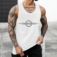 thumbnail image 1 of adviicd Men Tops Men'S T-Shirts Men Spring Summer Casual Sleeveless Tank Tops Tee Shirt Top Blouse White XL, 1 of 4