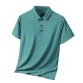 thumbnail image 1 of adviicd Men Tops Summer Slim Fit Polo Shirts For Men Men's T-Shirts - Classic Polo T-Shirt, Fitted Men's Shirts Green 4XL, 1 of 5