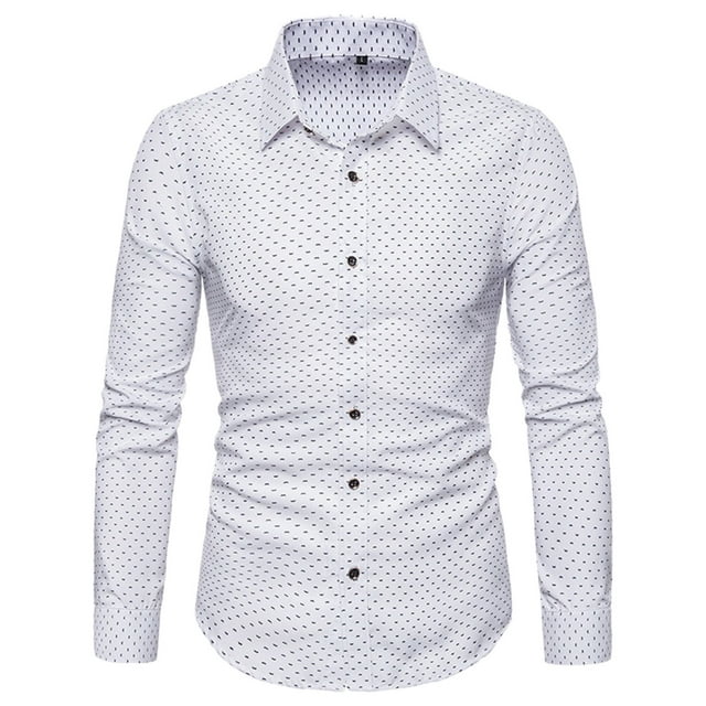 adviicd Men's Button Up Long Sleeve Beachwear Shirt Casual Collar Top ...