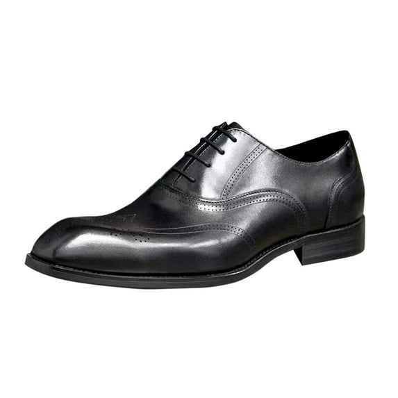 adviicd Men's Dress Shoes Extra Wide Men's Dress Shoes Formal Classic Lace-up Oxfords (Black,12)