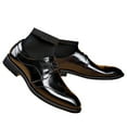 thumbnail image 1 of adviicd Men's Dress Shoes Wide Mens Dress Shoes Oxford Shoes Formal Lace Up Dress Shoes for Men Business Derby Shoes (Black,8.5), 1 of 6