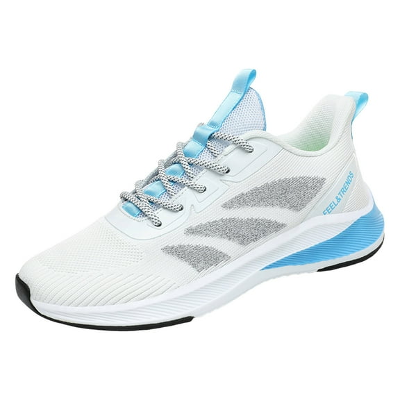 adviicd Men's Fashion Sneakers Slip On Men's Fashion Platform Skateboard Sneakers, Non-Slip, Suitable for Outdoor Walking Jogging Travel Four Seasons (Blue,8)