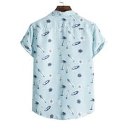 adviicd Men's Novelty Hawaiian Button Down Shirts Untuckit Shirts for Men