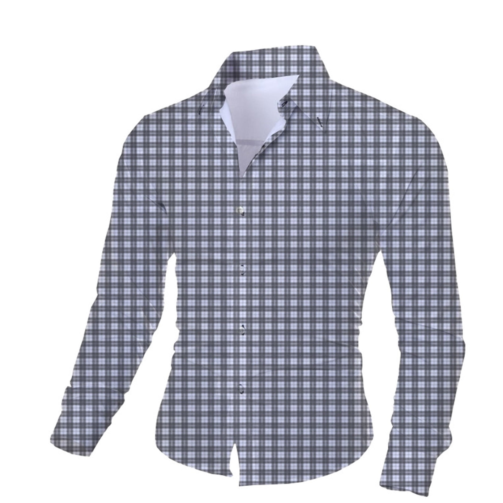 Adviicd Men's Shirts Long Sleeve Shirt Business Casual Button Down 