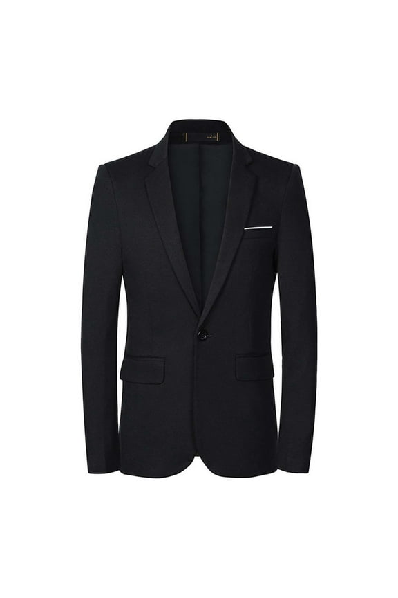 Men's Suits Big and Tall Men's Casual Blazer Two Buttons Lightweight Sport Coats Unlined Suit Jacket (Black,XXL)