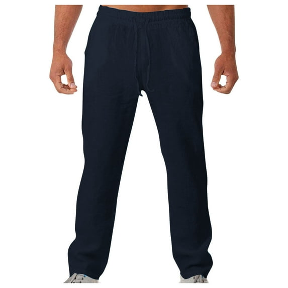 adviicd Mens Casual Pants Mens-and-Big-Mens--Resistant-Flat-Front-Twill-Pants (Dark Blue,XXL)