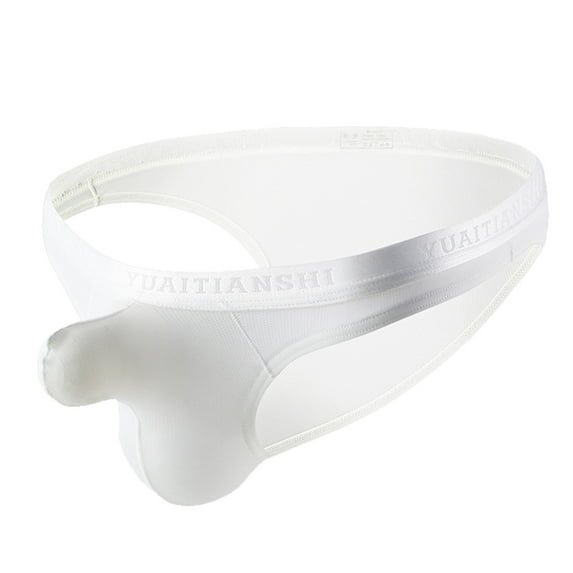 adviicd Mens Compression Underwear Men'S Briefs Cotton Briefs Breathable Comfortable Men's White L