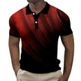 thumbnail image 1 of adviicd Mens Golf Shirts Short Sleeve Mens Polo Shirts Casual Short Sleeve Button Down Polo Shirt Classic Golf Shirts Red,XL, 1 of 5