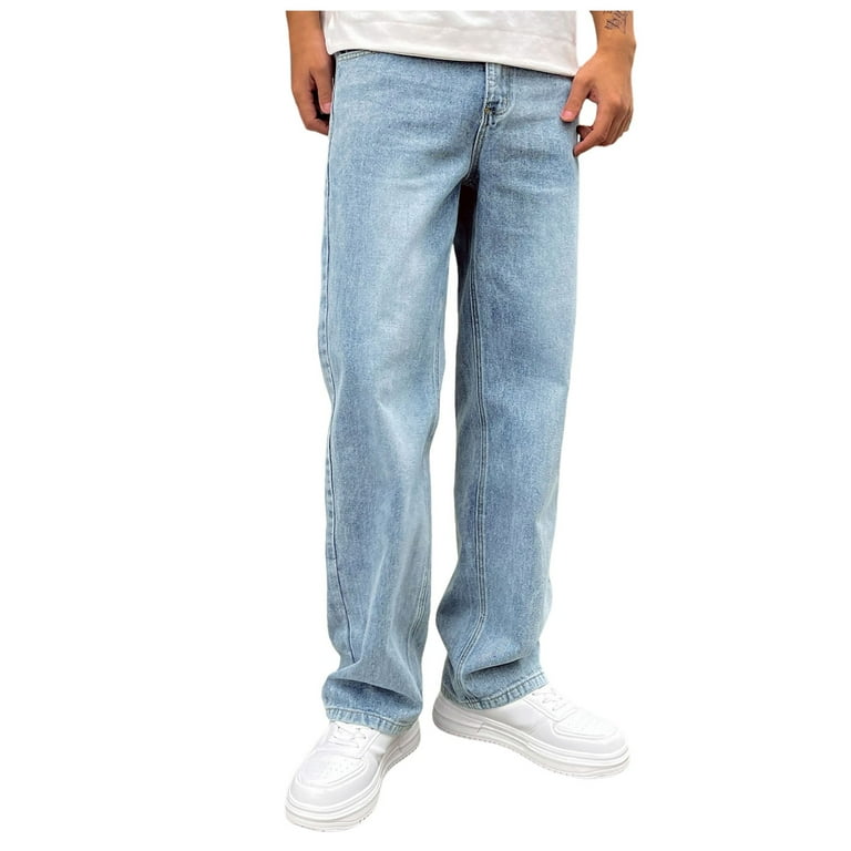 adviicd Mens Jeans Relaxed Fit Big and Tall Skinny Jeans for Men