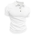 thumbnail image 1 of adviicd Mens Polo Mens Polo Shirts Short Sleeve Moisture Wicking Golf Polo Athletic Collared Shirt White,S, 1 of 5