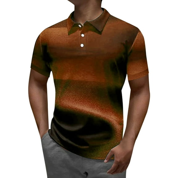 adviicd Mens Polo Shirt Short Sleeve Sports Golf Tennis T-Shirt Moisture-Wicking Summer Shirts Black Polo Shirts for Men (Orange,2XL)