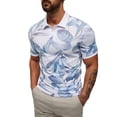 thumbnail image 1 of adviicd Mens Polo Shirts Short Sleeve Men’s Polo Shirts Relaxed Fit Short Sleeve Casual Golf Polo T Shirts Henley Tops Blue,L, 1 of 5