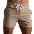 thumbnail image 1 of adviicd Mens Short Shorts Mens Shorts Casual Running with Zipper Pockets and Elastic Waist Drawstring Workout Gym Cotton Shorts Cotton Shorts Men, 1 of 5