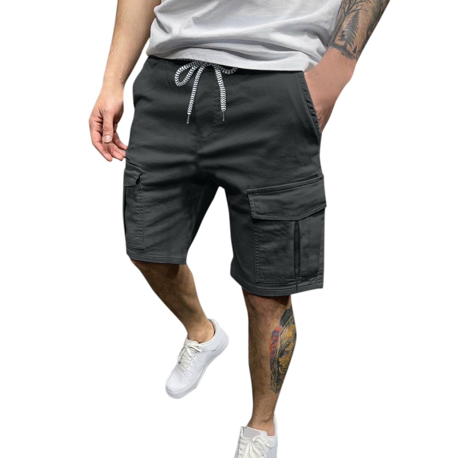 Men's cotton athletic shorts 7 inch inseam sale