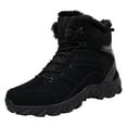 thumbnail image 1 of adviicd Mens Snow Boots Men's Insulated Waterproof Construction Hiking Winter Snow Boots (Black,8.5), 1 of 6