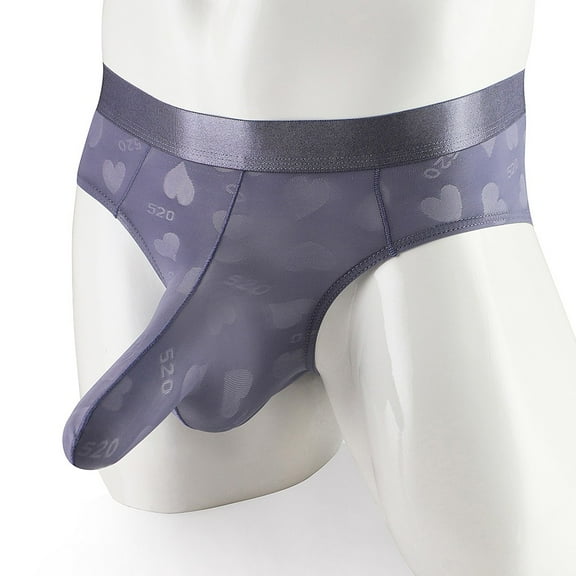 adviicd Mens Thong Underwear Mens Underwear Boxer Briefs Men's Cotton Low Rise Brief Underwear Grey M