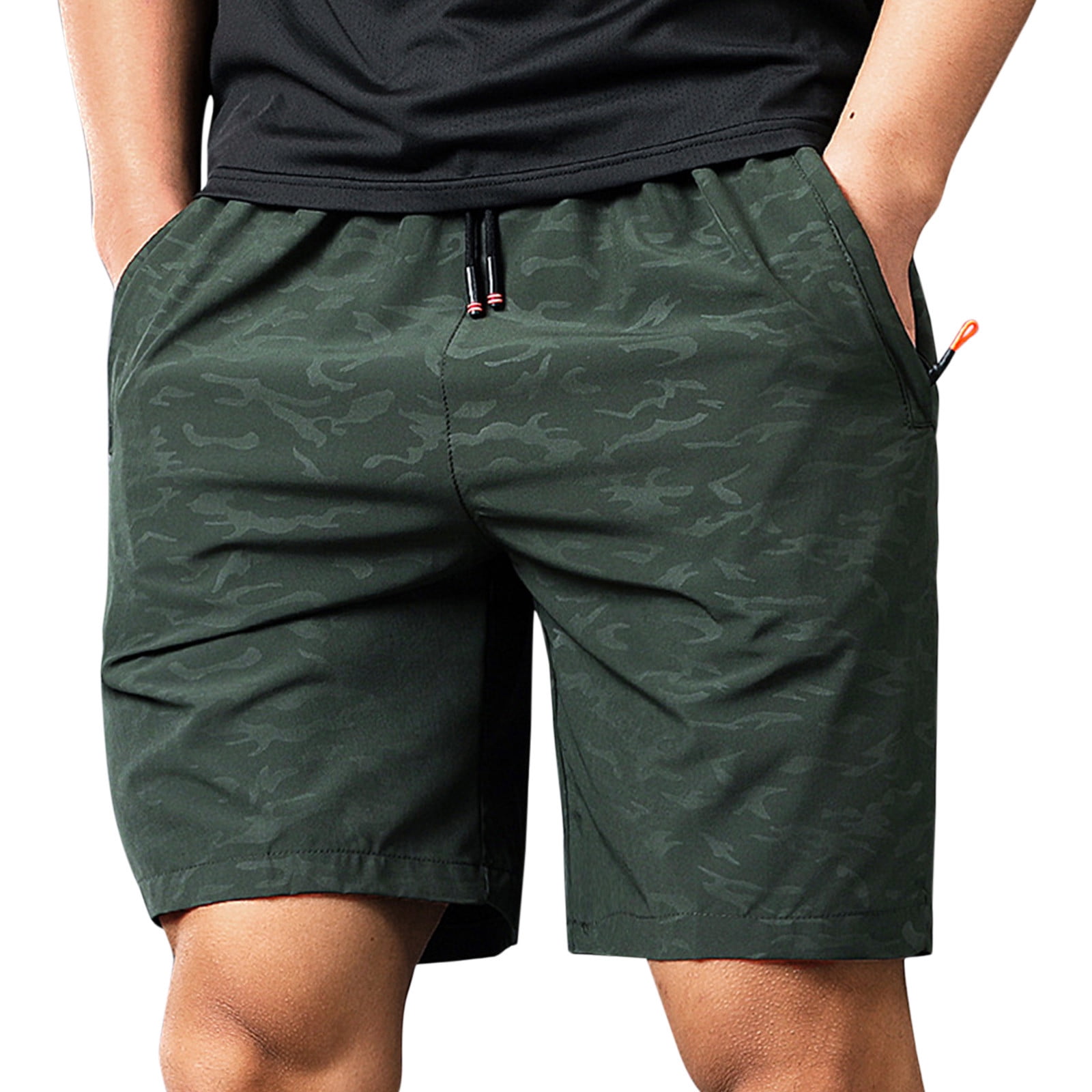 Mens work shorts hot sale with elastic waist