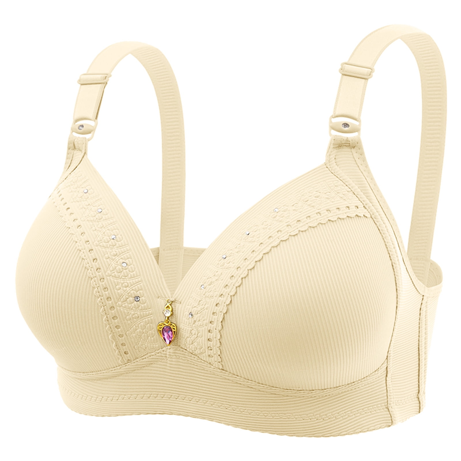 lnmuld Women Adjust Lingerie Sexy Lingerie Bra Bra to Make Breast Look  Smaller, Beige, 38 : : Clothing, Shoes & Accessories