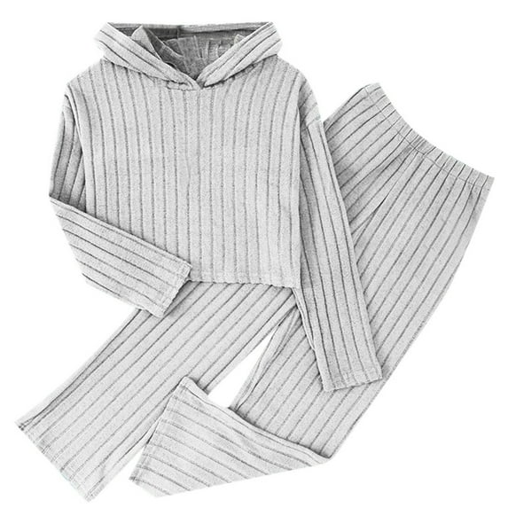 adviicd Outfit for Girls Fall Outfits for Toddler Girls Two Piece Top and Pants Sets for Baby Girls Clothing (Grey,13-14 Years)