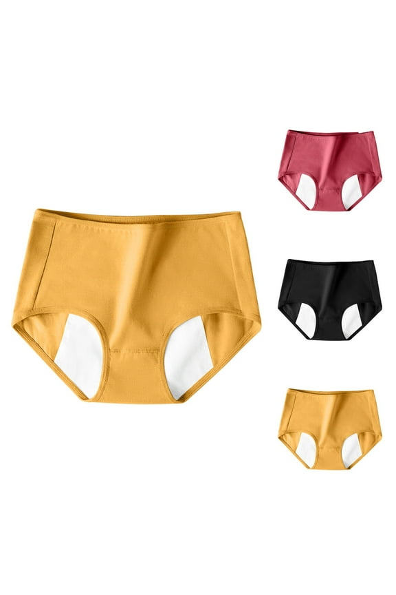 Panties For Women Pack Tummy Control Women's Underwear No Panty Line Promise Tactel Lace Brief Yellow,Black, Medium