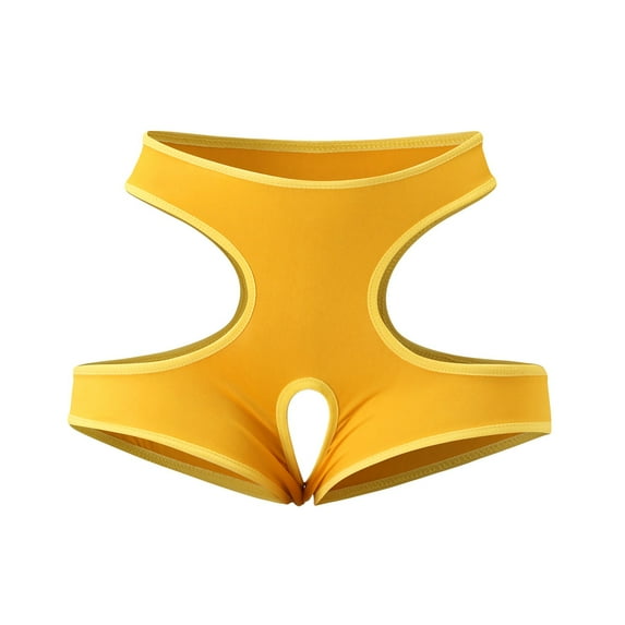 adviicd Panties for Women Pack Women's Illumination Hi Cut Panties Yellow Large