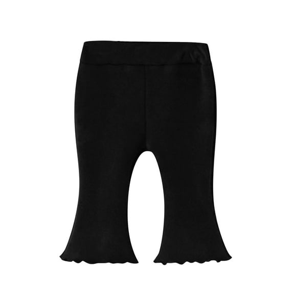 adviicd Pants for Teen Girls Girls School Uniform Pants: Adjustable Waist Cotton Stretch Flat Front Kids Slacks (Black,18-24 Months)