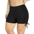 thumbnail image 1 of adviicd Period Swimwear For Teens Plus Size Swim Shorts Womens Two Piece Swimsuits Swimdress Print Long Torso Bathing Suits High Waist Tankini Sets Bikini Set Tank Top and Shorts Black XL, 1 of 5