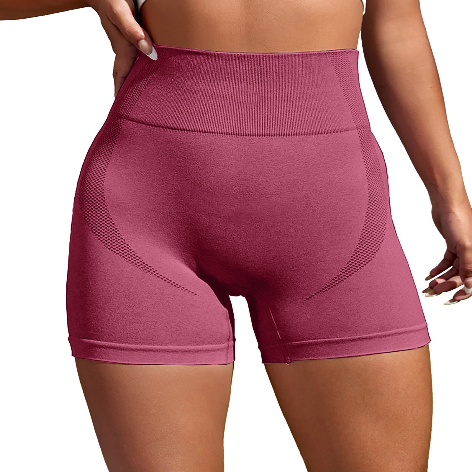 Sundwudu 4 Pack Biker Shorts for Women - 8” High Waist Tummy Control Summer  Work