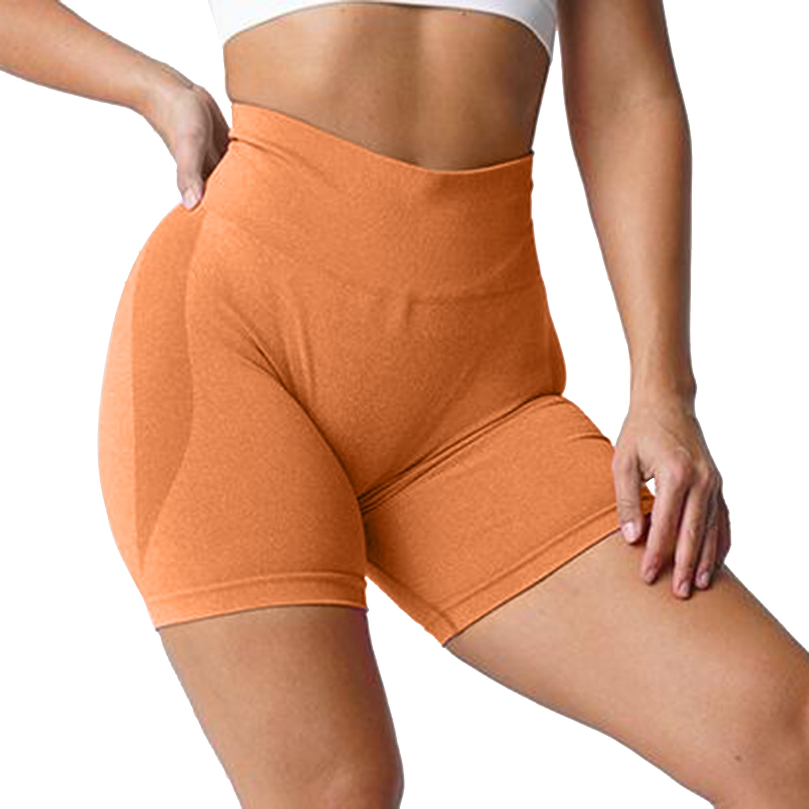 Women's High Waist Yoga Tummy Control Shorts, 5 Inch - Dark Green / S