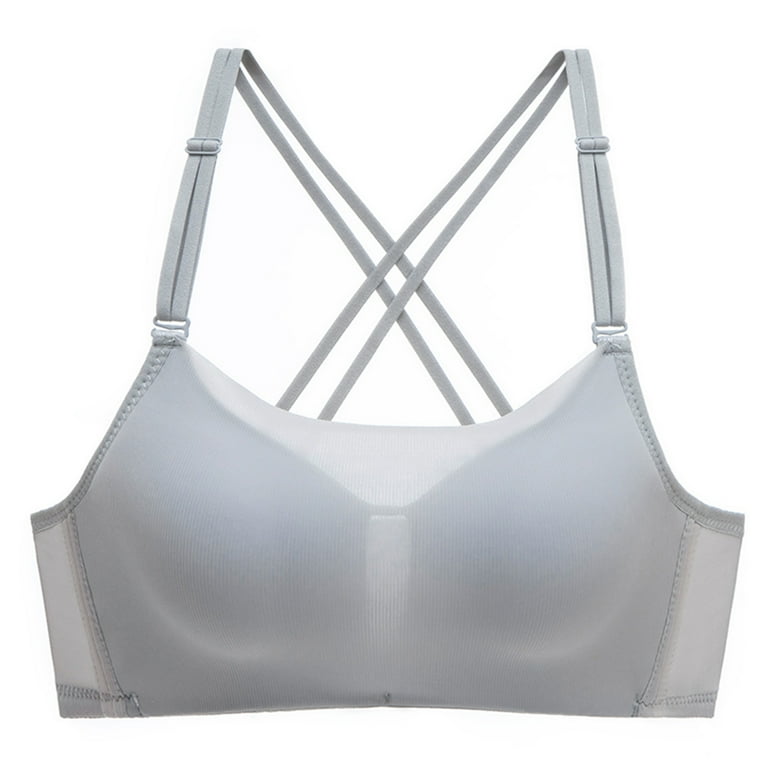 adviicd Plus Size Bras for Women Women's Full Coverage Front Closure Wire  Free Back Support Posture Bra Grey X-Large