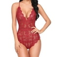 thumbnail image 1 of adviicd Plus Size Lingerie For Women Women Lingerie One Piece Teddy Fishnet Lace Bodysuit Corset Plus Size Vintage Lingerie Set Classy Romper Red S, 1 of 5