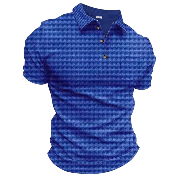 adviicd Polo T-Shirts for Men Men's Polo Shirts Short Sleeve Casual Collared Polo Shirt Business Classic Fit Blue,XXXL